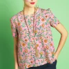 Antoine et Lili Blouse En Soie Pourpre New