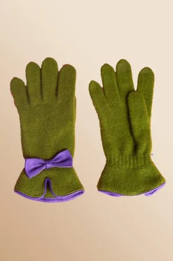 Antoine et Lili Gants En Laine Noeud En Cuir Clearance