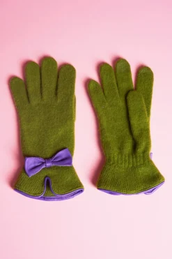 Antoine et Lili Gants En Laine Noeud En Cuir Clearance