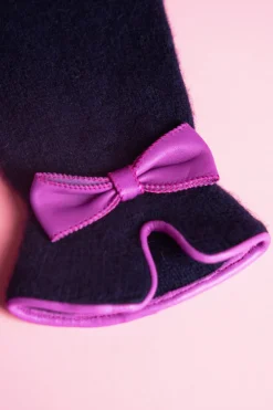 Antoine et Lili Gants En Laine Noeud En Cuir Clearance