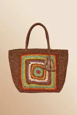 Antoine et Lili Grand Sac Raphia Multicolore Outlet