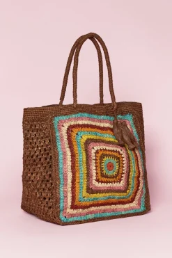Antoine et Lili Grand Sac Raphia Multicolore Outlet