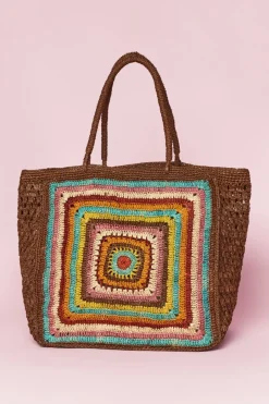 Antoine et Lili Grand Sac Raphia Multicolore Outlet