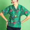Antoine et Lili Haut Kimono En Soie Charme Sale
