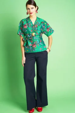 Antoine et Lili Haut Kimono En Soie Charme Sale