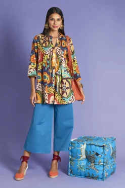 Antoine et Lili Kurta Cobalt Voile Coton Clearance