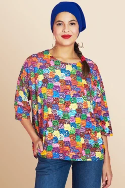 Antoine et Lili T-shirt Large M3/4 Dahlia Fashion