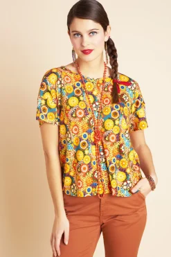 Antoine et Lili T-shirt Large Mc Cobalt Maille Clearance