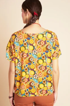 Antoine et Lili T-shirt Large Mc Cobalt Maille Clearance