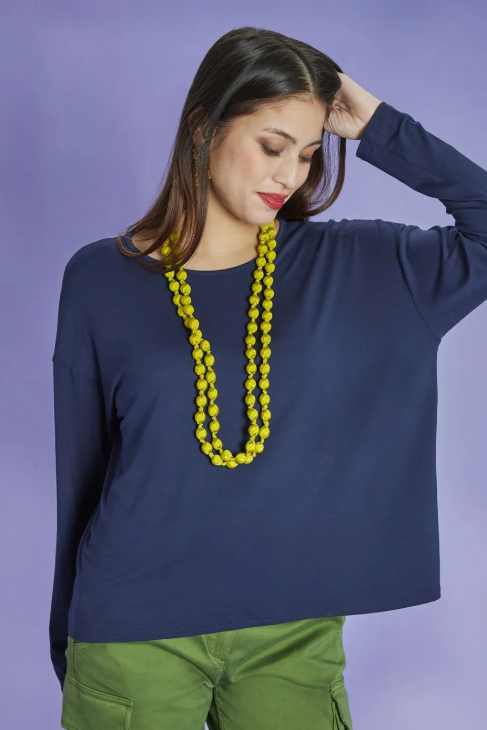 Antoine et Lili T-shirt Large Ml Lilas Maille Fashion